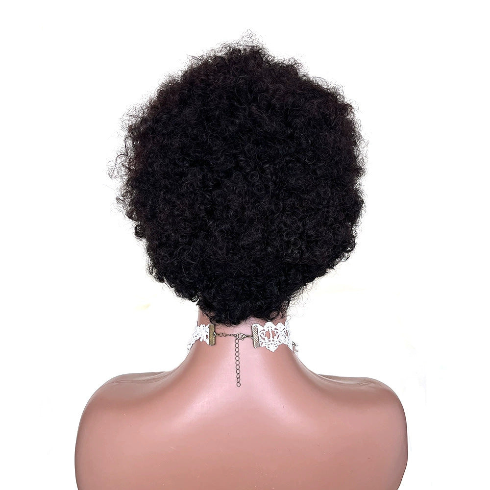 Cool Mechanism Explosion Head Cover Human Real Hair Wig