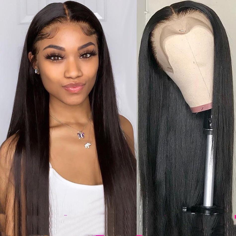 Front Lace Natural Realistic Daily Use Black Long Straight Wig