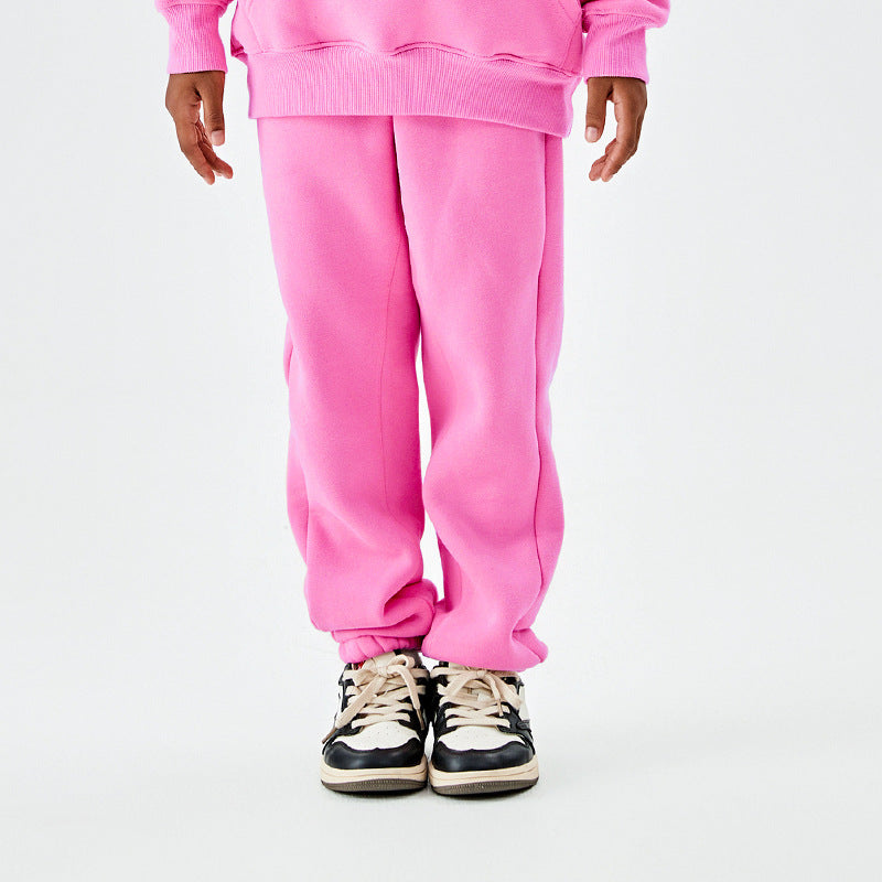 Children's Clothing Gray Series Veet Boys Fashion Thick Children's Pants