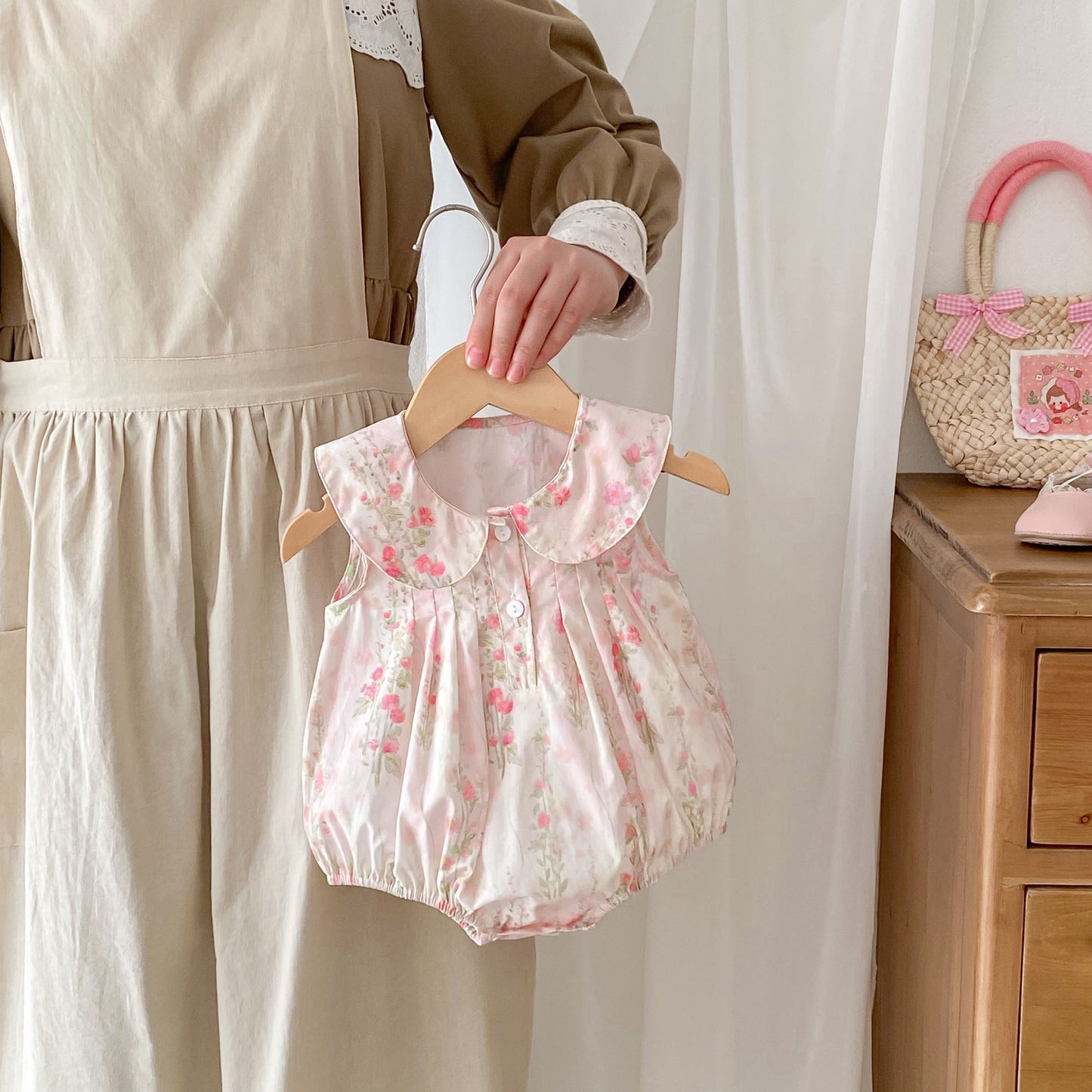 Clothes For Babies Summer Clothing Pastoral Style Born Jumpsuit Princess Jumpsuit, Climbing Suit