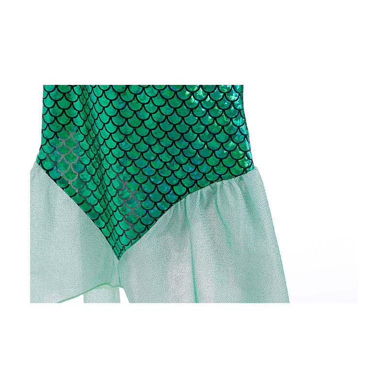 Children's Mermaid Princess Fish Tail Scale Ball Gown Children's Dress
