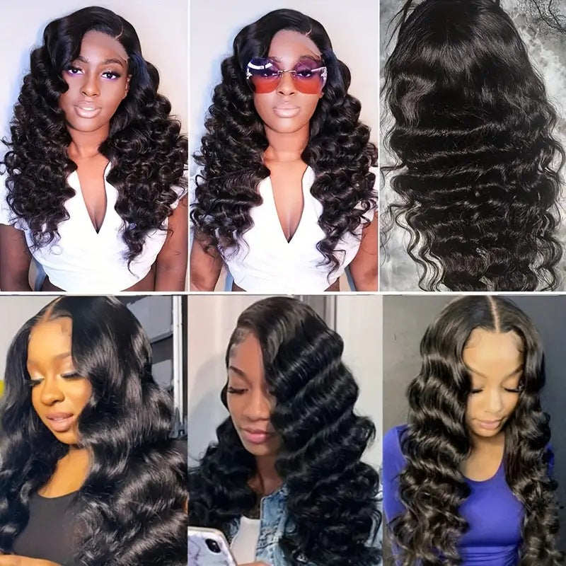 Fashion Water Ripple Curly African Front Wig Long Curls