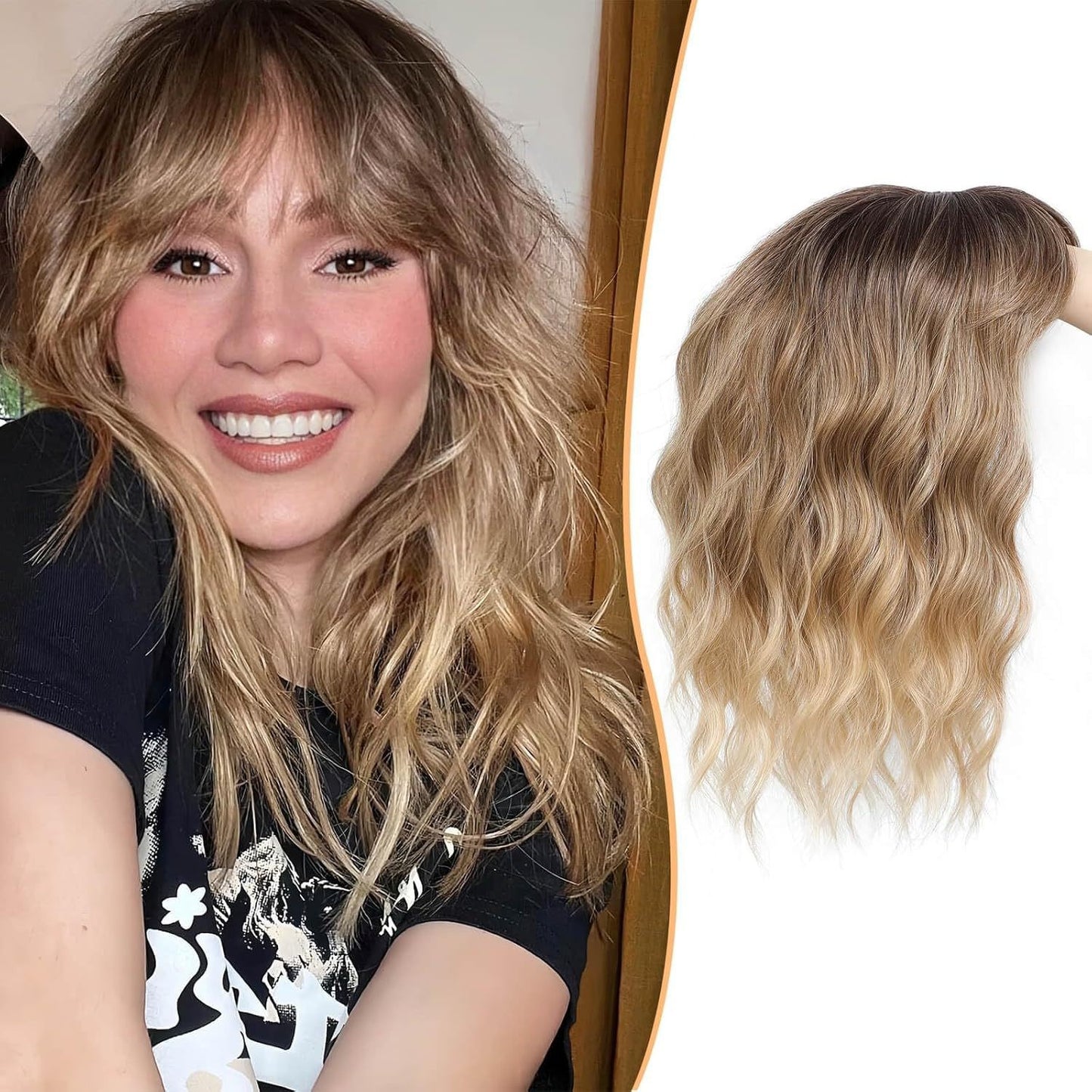 Inch Chemical Fiber Hairpiece With Bangs Wig Short Curly Hair