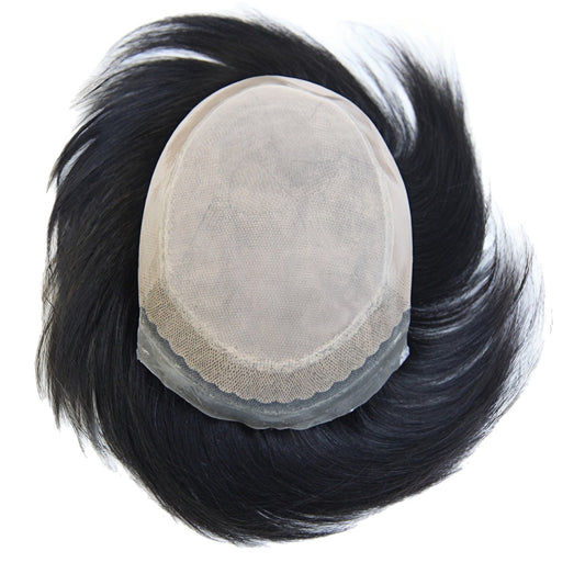 Men's Forehead Invisible Hairline Set Lightweight Natural All Real Hair Men's Wig