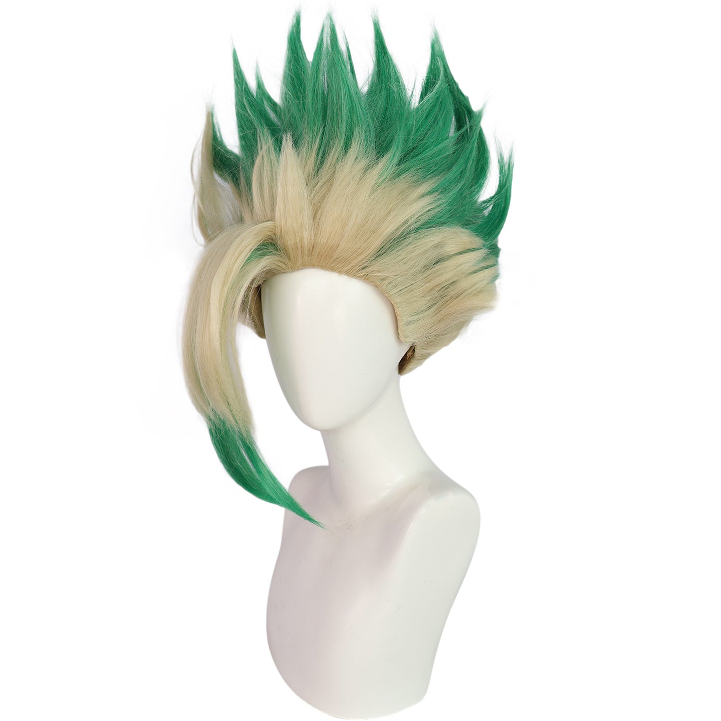 Comic Stone God Thousand Empty Green Gradient Sky Short Cos Wig