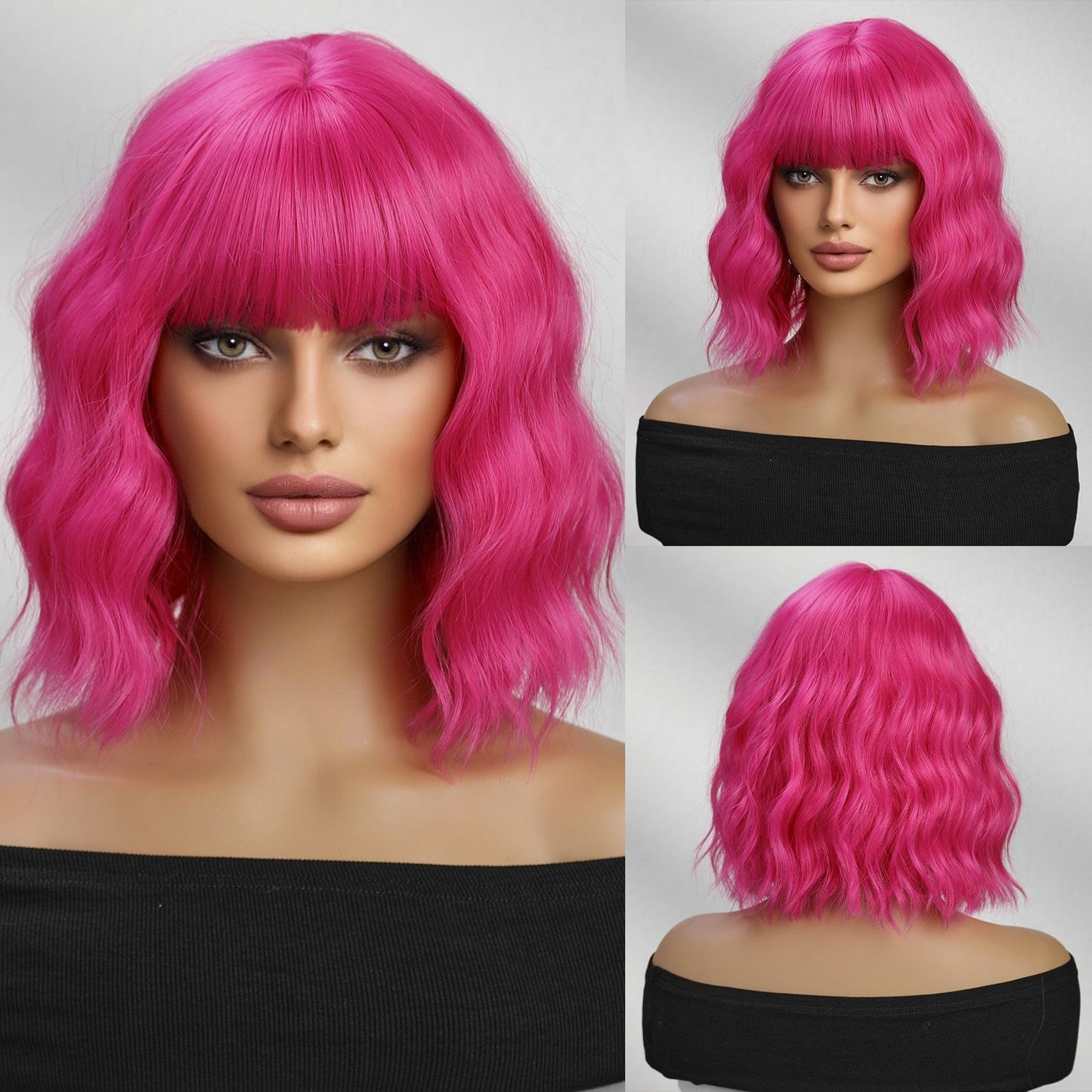 Female Cute Style Golden Short Curly Hair Matte Fiber Full Wig Long Curls