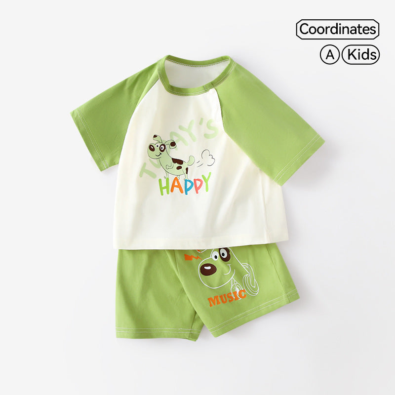 Short Sleeve Thin Boys Infant Clothes Toddler Children's Suit