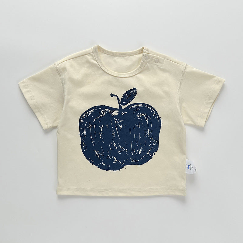 Children's Nordic Style Boys Short Sleeve Clothes Children's T-shirt