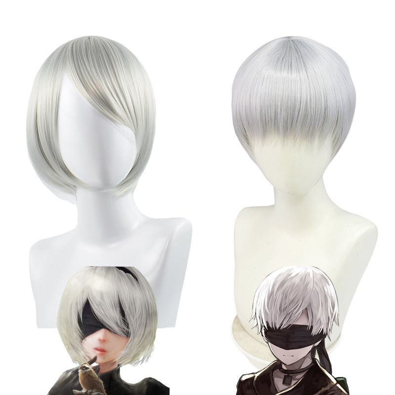Automata Sier Gray Fiber Short Hair Cos Wig