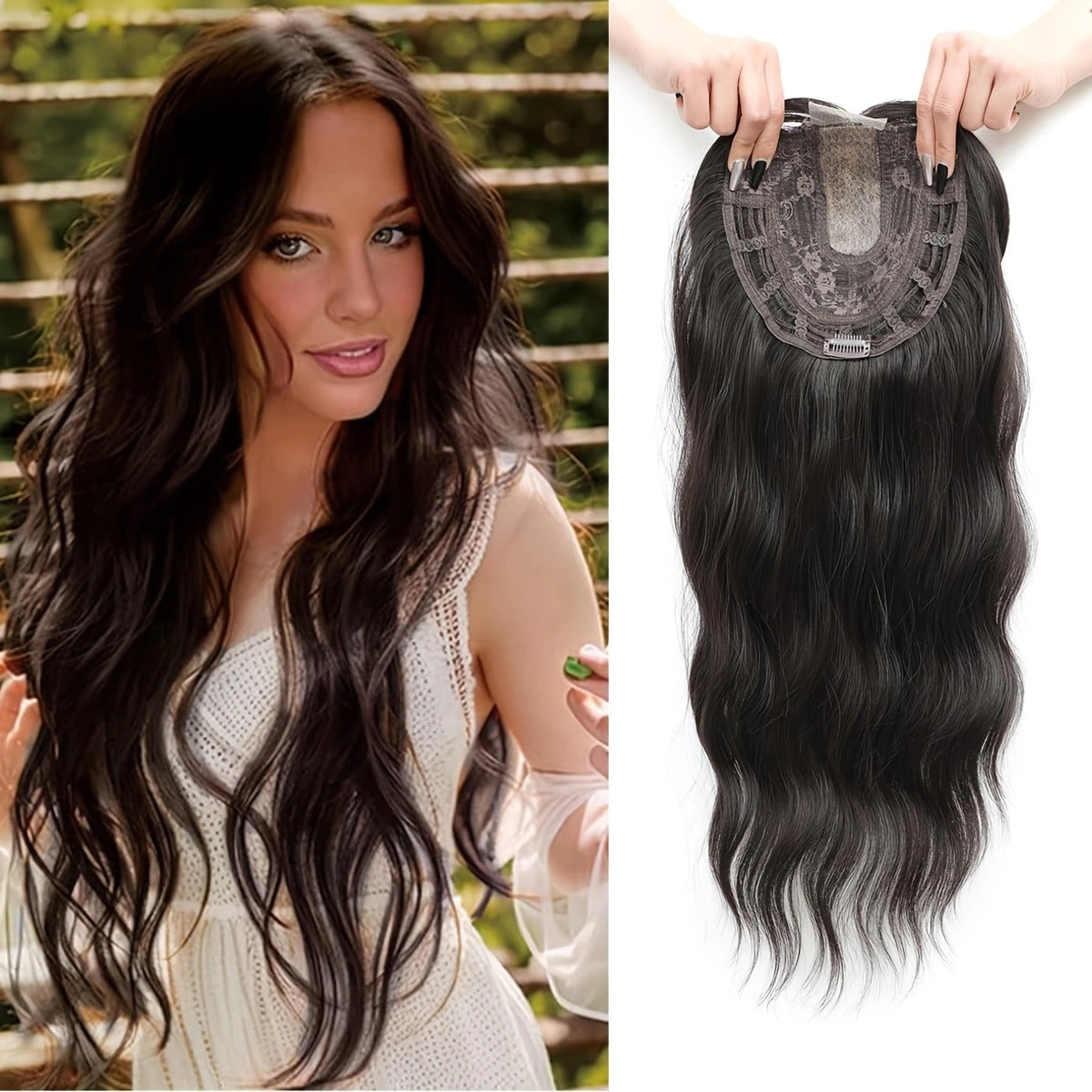 Women's Synthetic Clip-on Hair Piece For Thinning Wig
