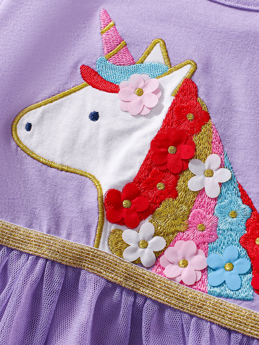 Children's Princess Summer Short-sleeved Cute Pure Cotton Children's Dress