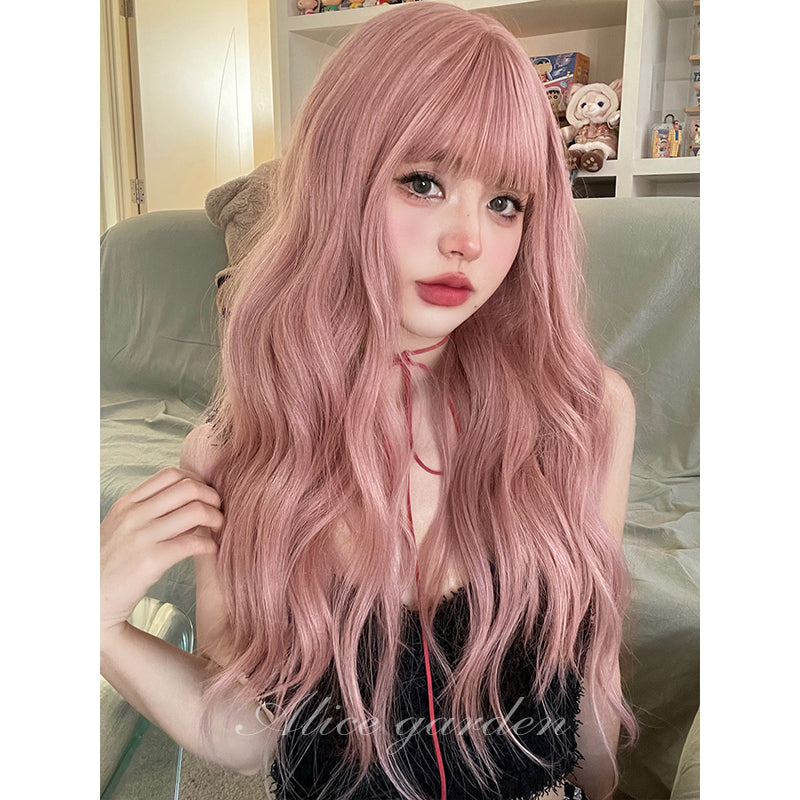 Wave Refuse Class Flavor Natural Straight Bangs Head Cover Fashion Wig Long Curls