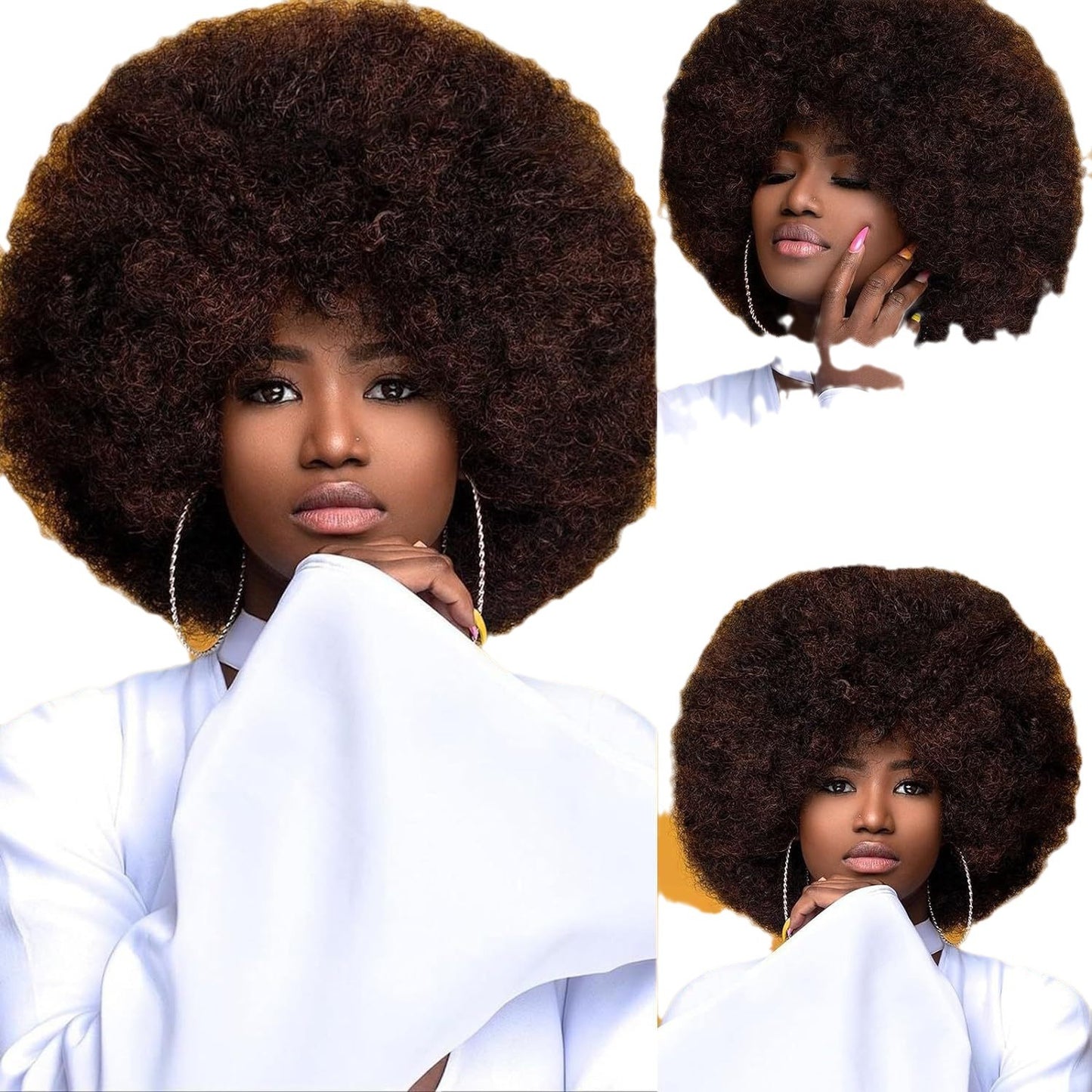 Women's African Head Cover Fluffy Small Volume Other Wig