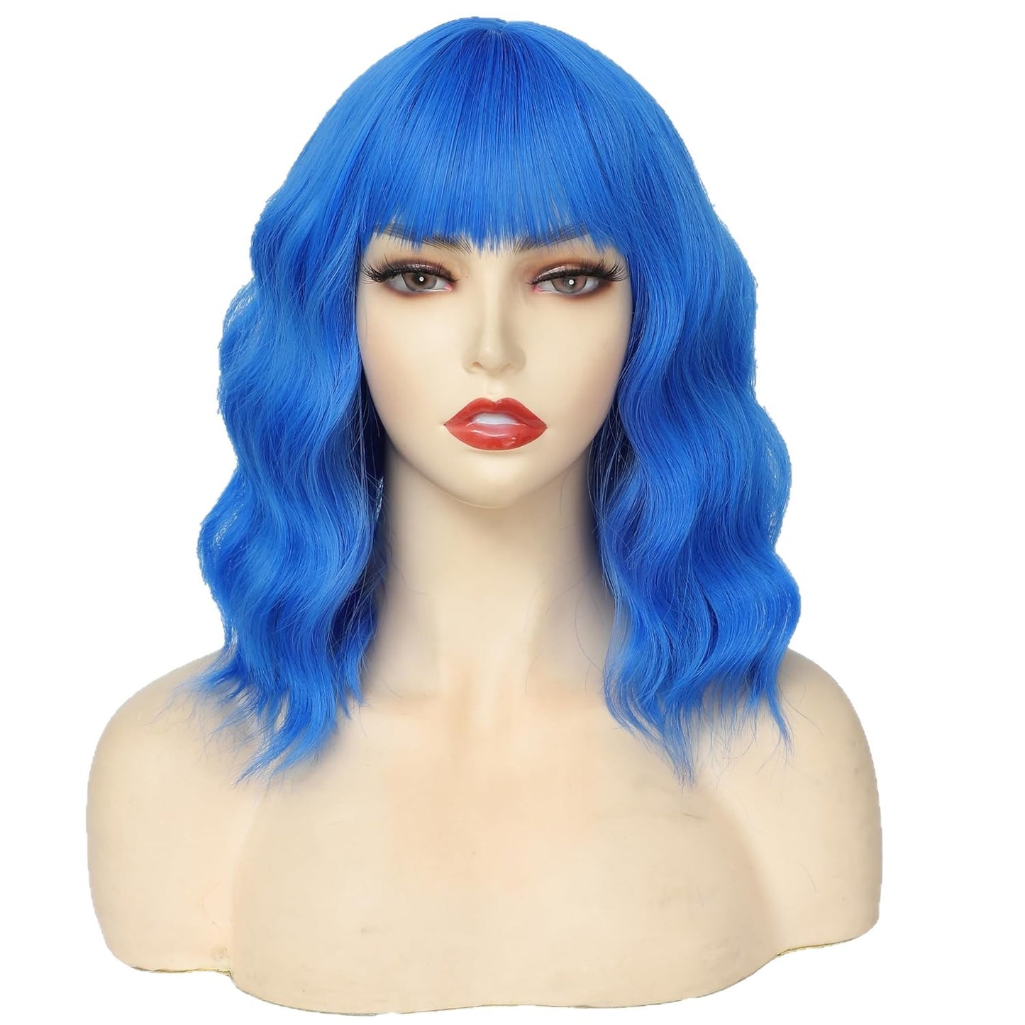 Durable Festival Female Water Ripple Fluffy Wig Short Curly Hair