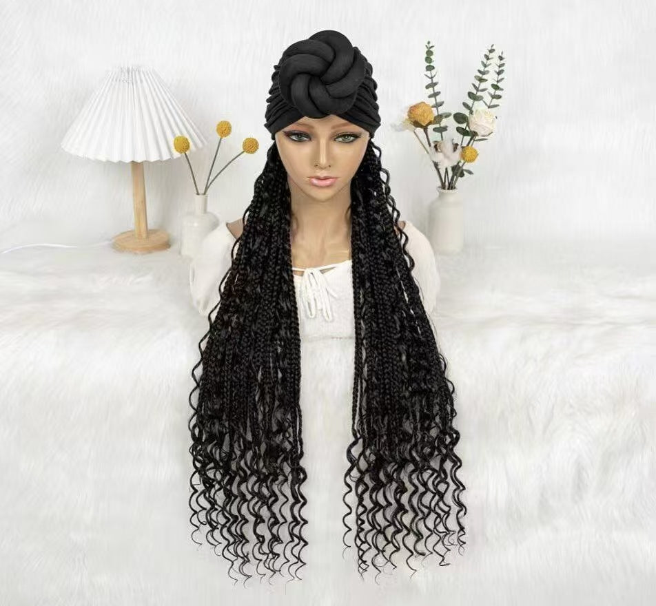 Braids With Cap Afro Braided Wigs Wig Long Curls