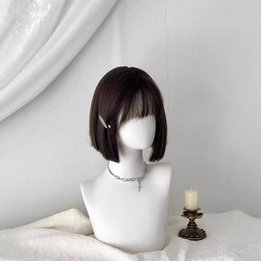 Female Daily Simulation Lolita Princess Sheath Wig Short Straight Hair