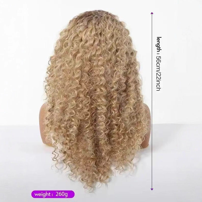 Small Curly Hair Front Lace Medium Chemical Wig Long Curls