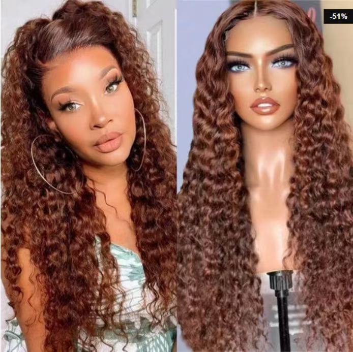 Front Lace African Fashion Wigs With Wig Long Curls
