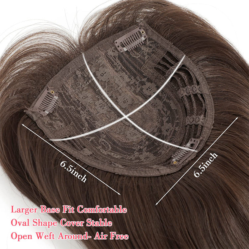 Head Leather Inner Buckle Medium Short Wig