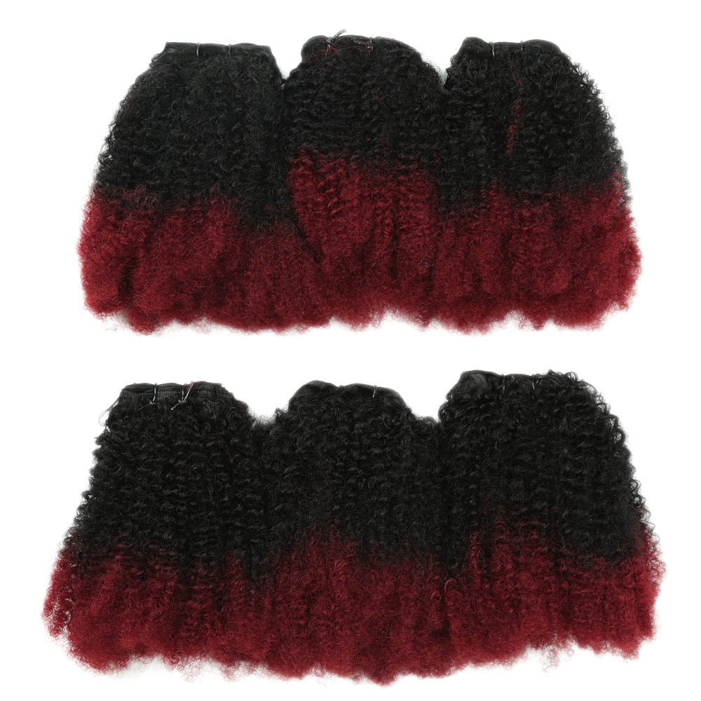 Protein Silk Chemical Fiber Weft Set Wig Short Curly Hair