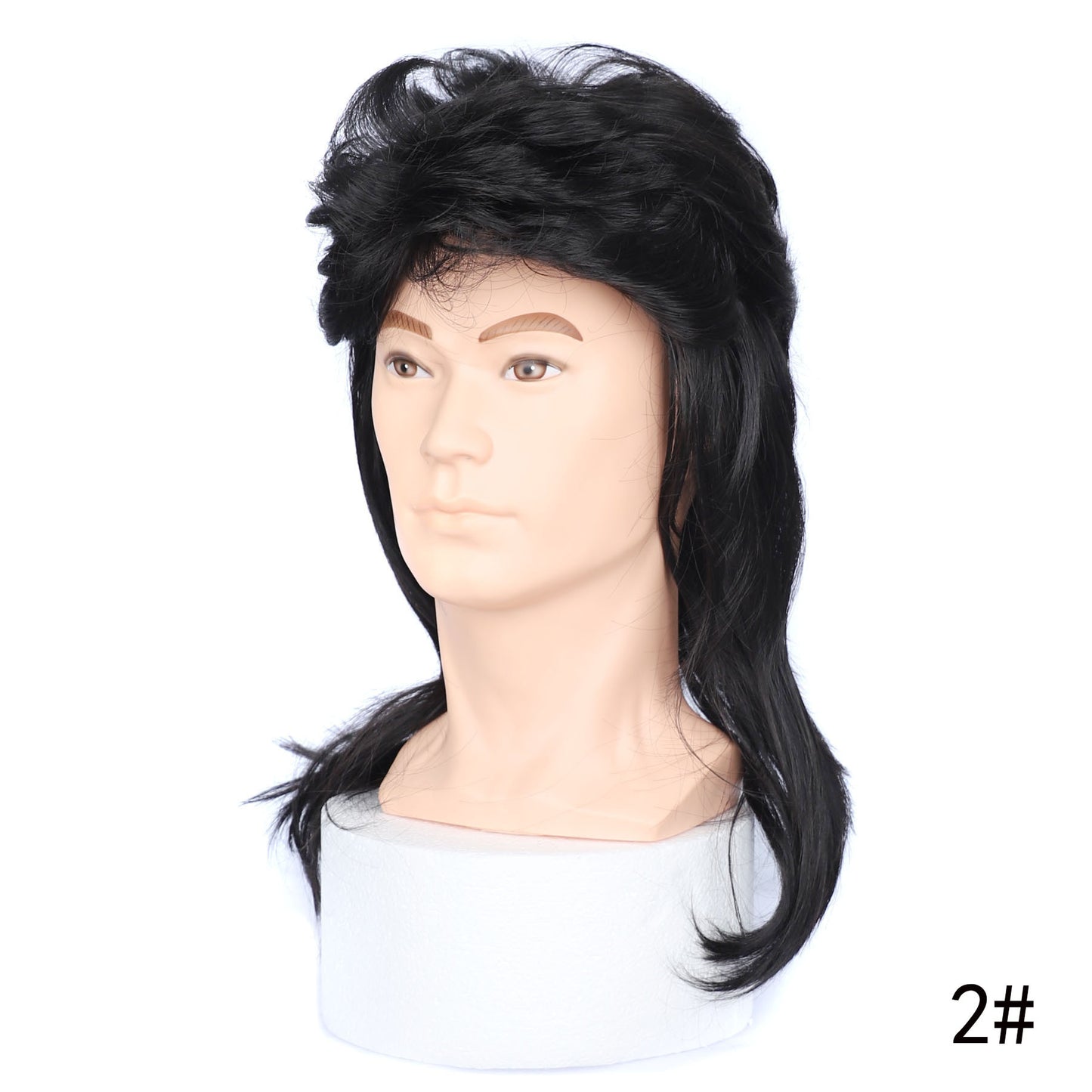 Men's Export Head Cover Personality Fashion Mid-length Curly Men's Wig