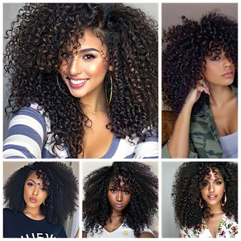 Quick Chemical Fiber African Fluffy Afro Wig Short Curly Hair