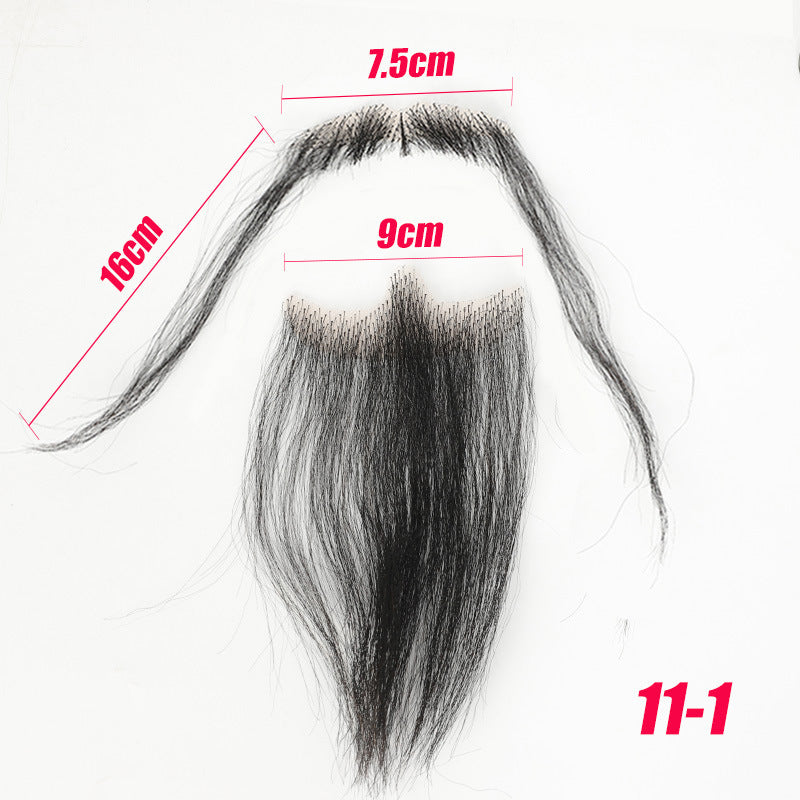 Men's Tin Beard Handlebar Mustache Invisible Realistic Other Wig