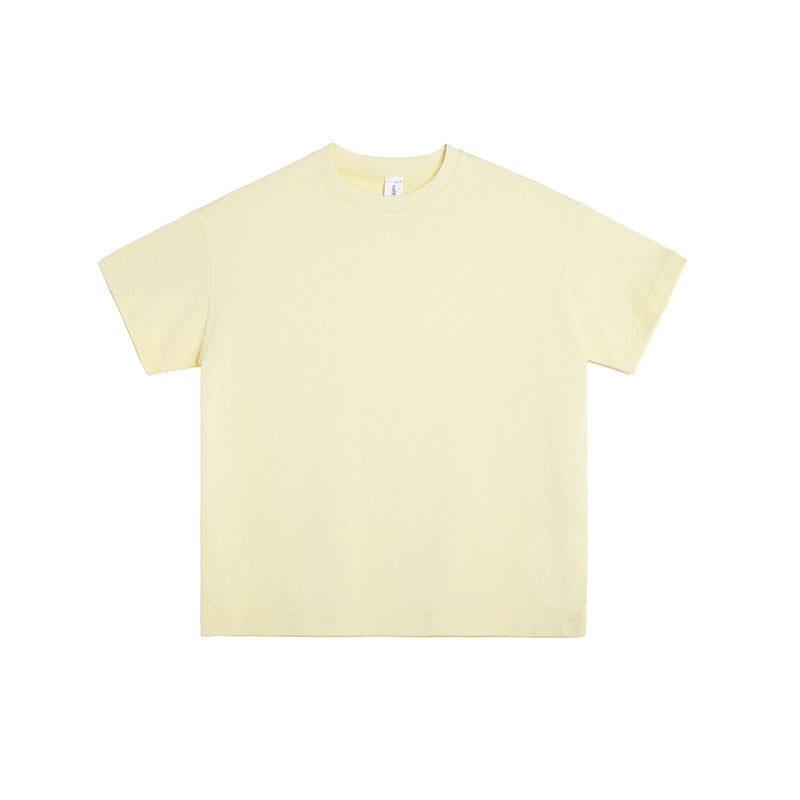 Children's Big Sports Round Neck Solid Color Children's T-shirt