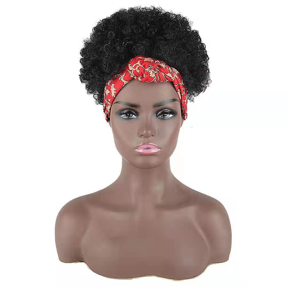 Towel African Small Volume Afro Synthetic Wig Short Curly Hair