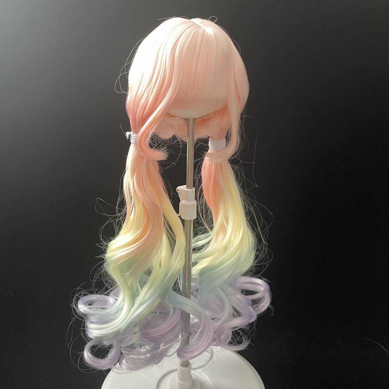 Colorful Bangs Long Curly Hair Points Cos Wig