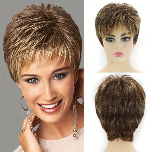 Cover Chemical Fiber Female Lady Fluffy Wig Short Curly Hair