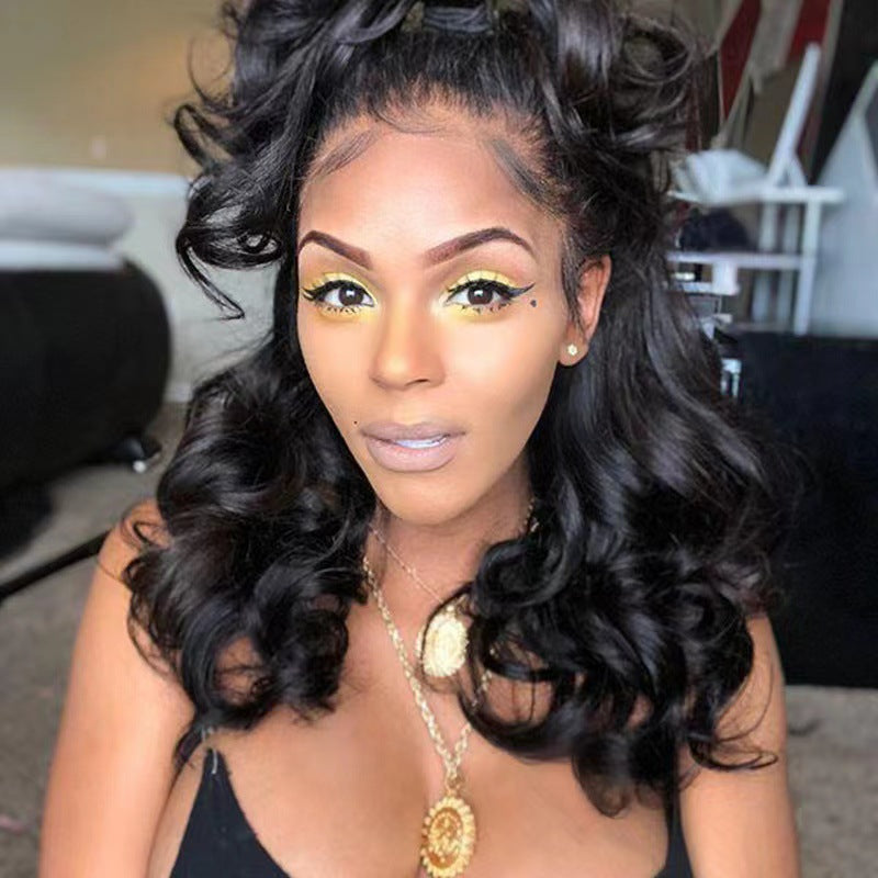 Women's Rose Net Fiber Synthetic Wigs Wig Short Curly Hair