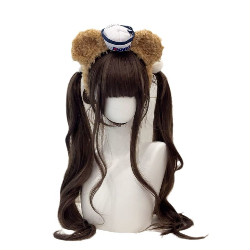 Women's Curly Hair Fluffy Full Top Natural Seamless Wig Long Curls
