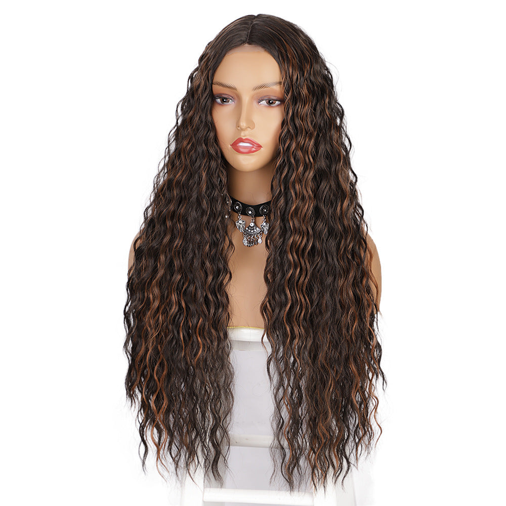 Women's Synthetic Wigs Curly Hair Small Chemical Wig Long Curls