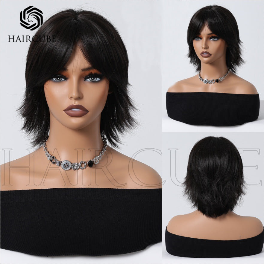 With Bangs Summer Short Anime Hair Blue Sier Purple Whole Cos Wig