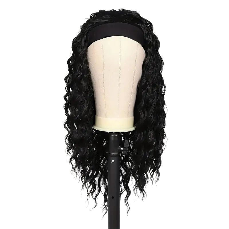 Small Roll Wound Tube Medium Curly Hair Fiber Wig Long Curls