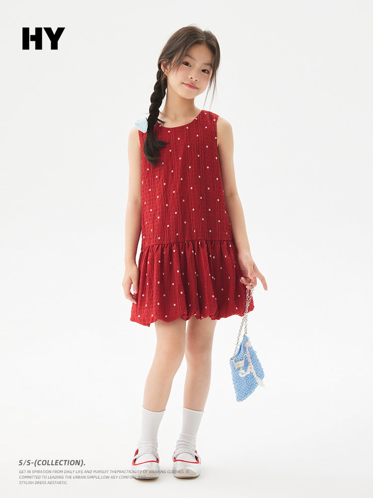 Children's Fashionable Princess Summer Korean Medium Big Children's Dress
