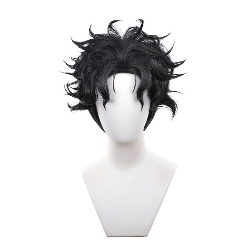 Supernatural Armed Black Top Short Hair Bold Cos Wig