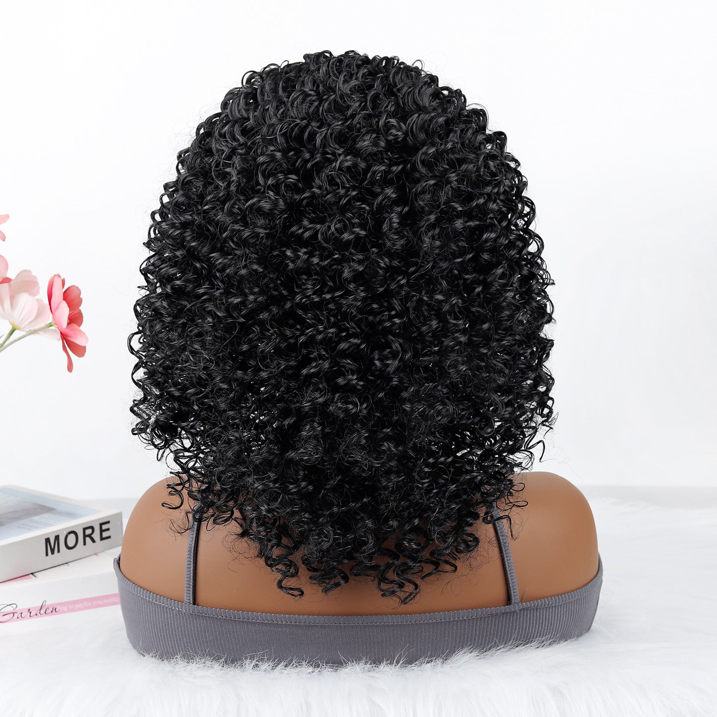 Graceful Ice Silk Band Headband Sheath Wig Short Curly Hair