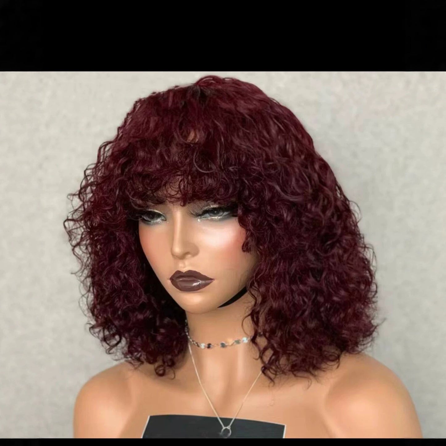 Women's Gradient Color African Small Volume Fluffy Chemical Fiber Silk Synthetic Wig Short Curly Hair