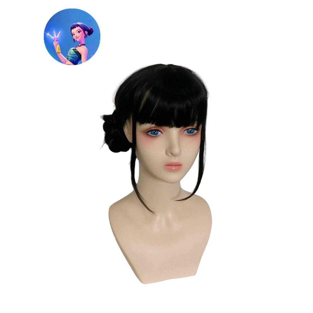 Witch Hunting Group Mira Rose Red Long Straight Cos Wig