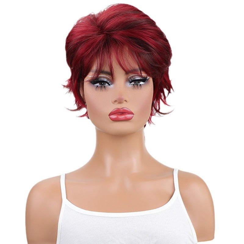 Pretty Fashion Fiber Fluffy Roll Sheath Wig Short Curly Hair