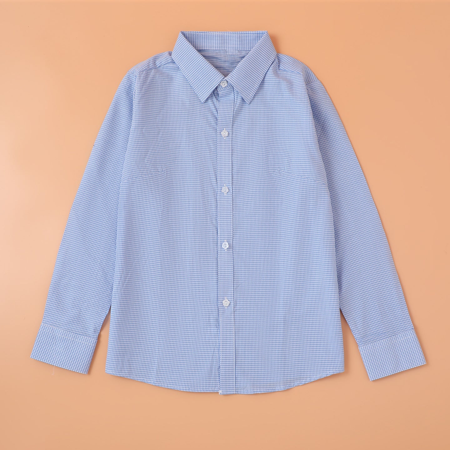 Children's Clothing School Uniform Boys Blue Long Sleeve British Style Middle Children's Shirt