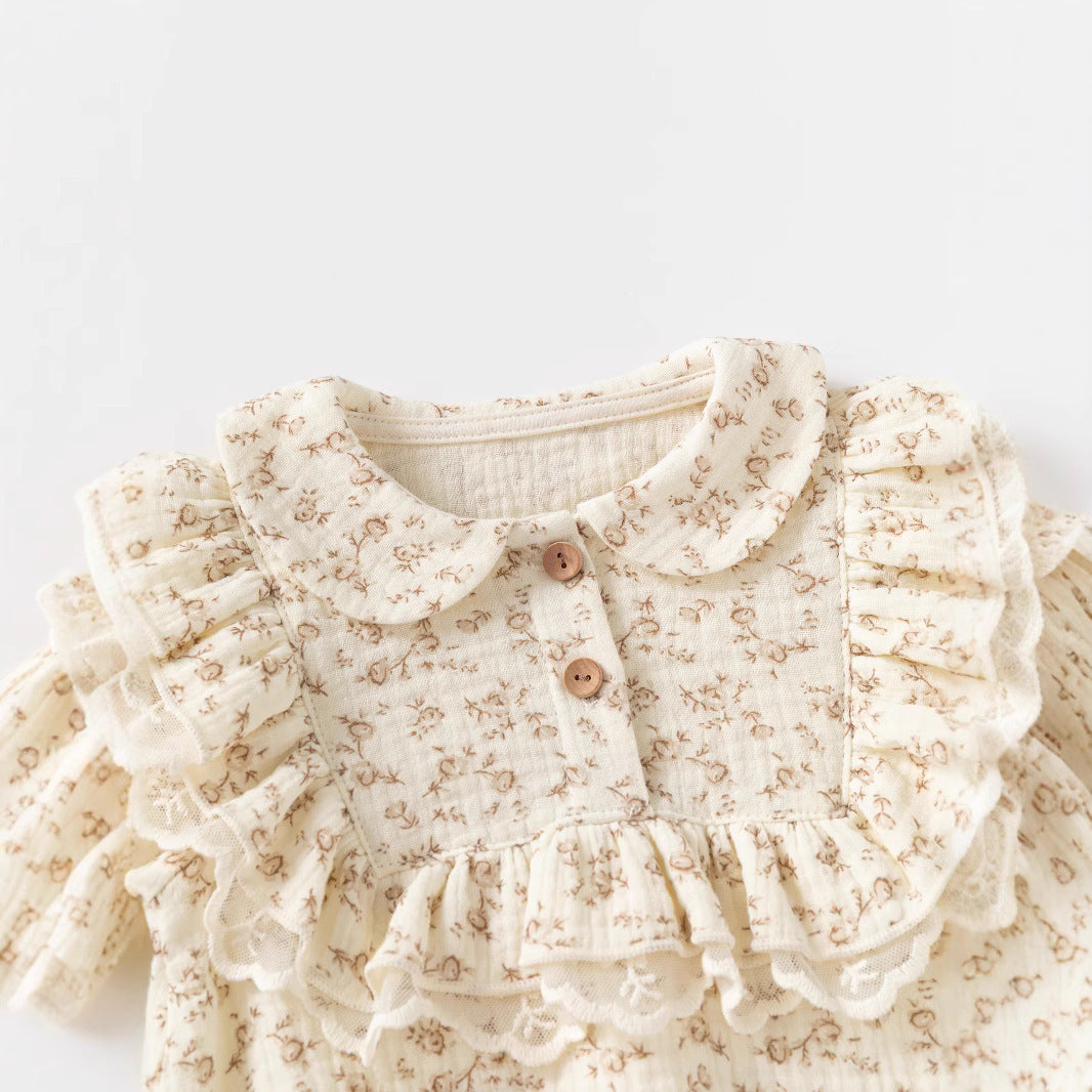 Clothes Long Sleeve Floral Princess Jumpsuit Born Jumpsuit, Climbing Suit