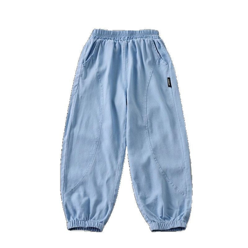 Children's Boy's Thin Jeans Elastic Summer Medium Big Air Children's Pants