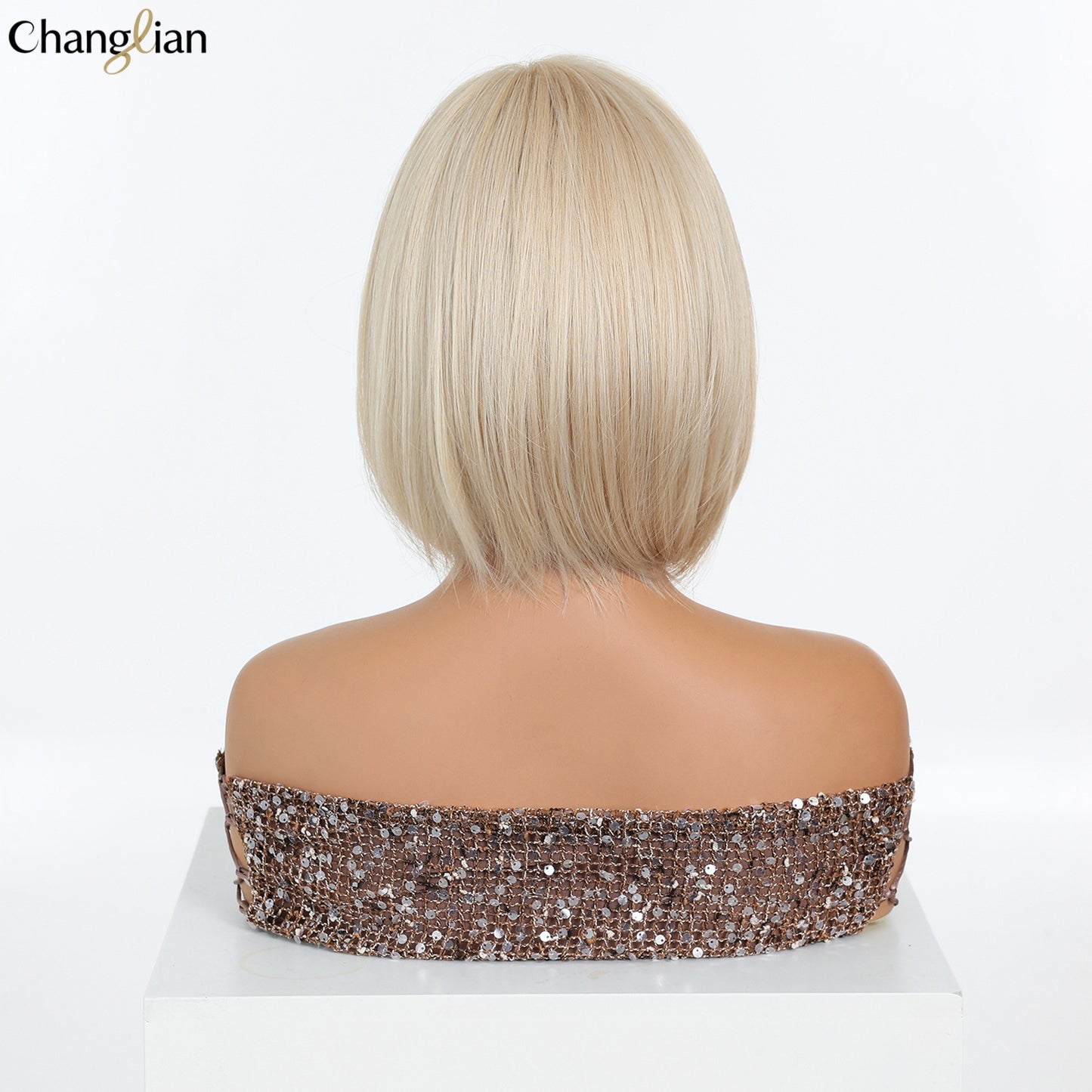 Brown Natural Fluffy Improving Face Feature Wig Short Straight Hair