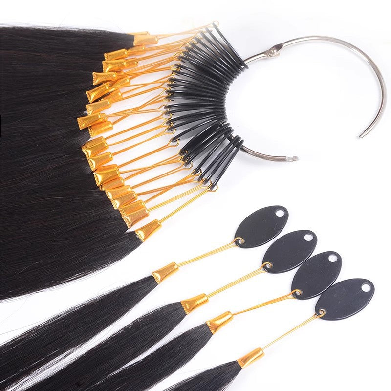 Hairdressing Salon Try Color Wool Tops Band Haircut Test Dyed Real Hair Wig