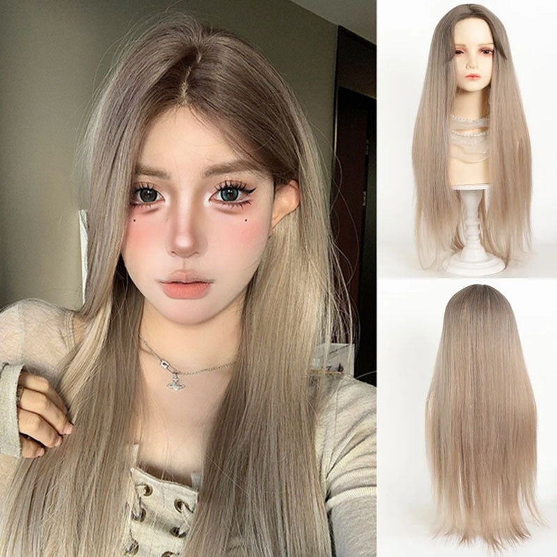 Women's Long Curly Hair Upgrade Craft Big Scalp Any Other Wig