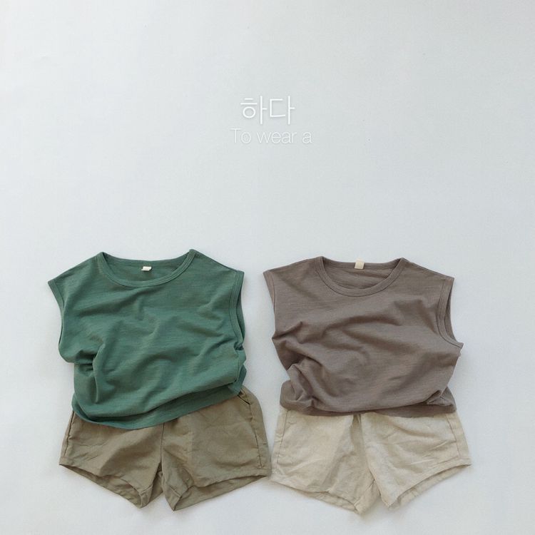 Children's Linen Texture Hot Thin Boys Washed Shorts Children's Pants