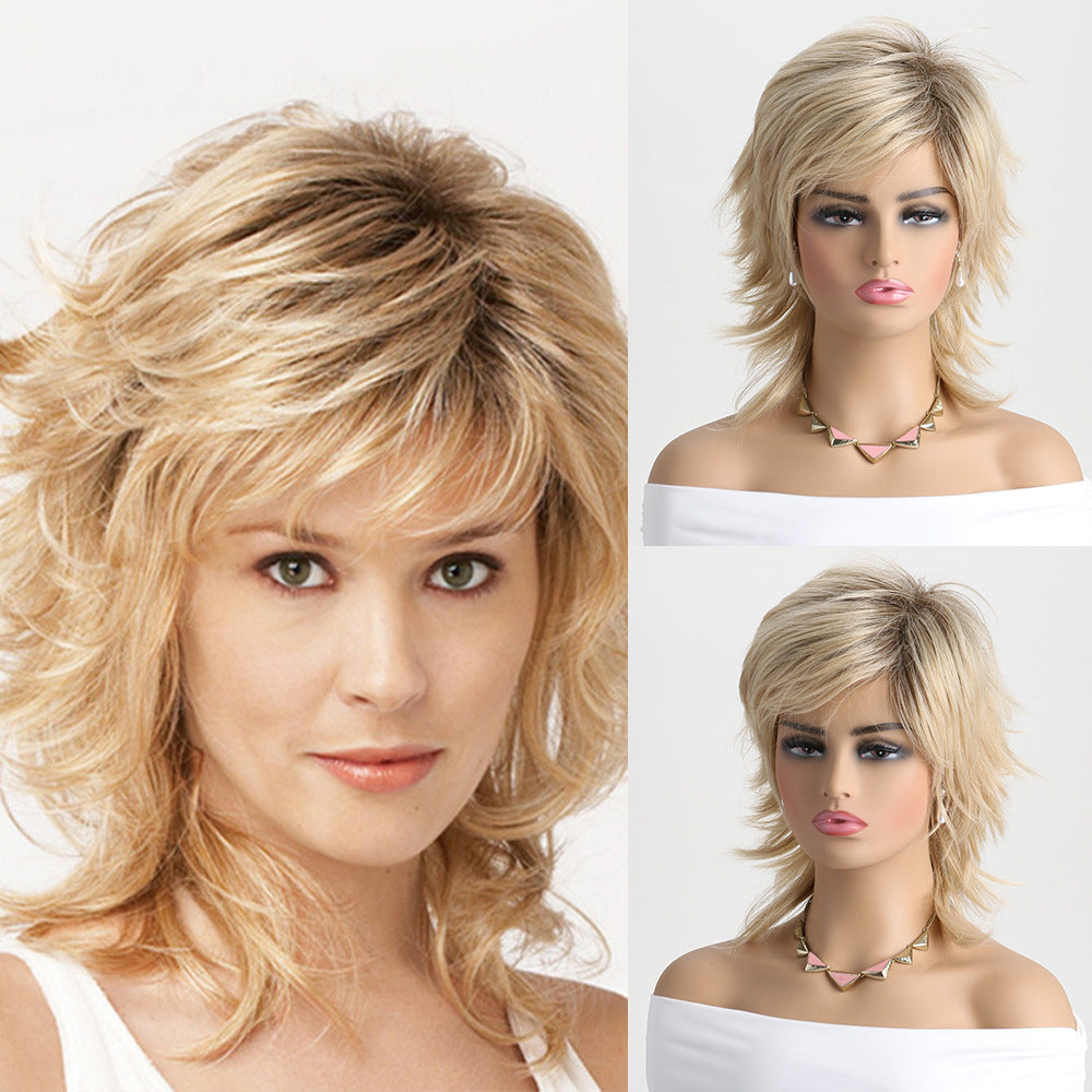 Fashion Realistic Side Bangs Chemical Fiber Wig Short Curly Hair